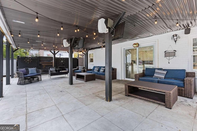 view of patio with outdoor lounge area