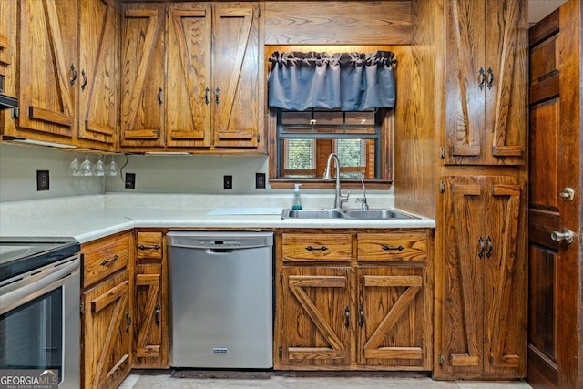 kitchen with sink and stainless steel appliances