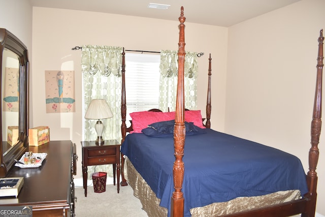 view of carpeted bedroom