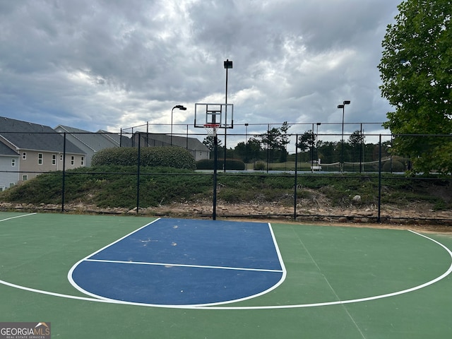 view of basketball court