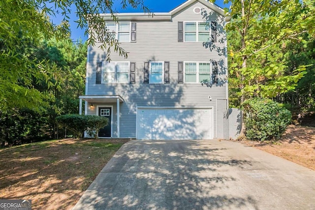 view of front of home featuring a garage