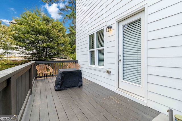 view of wooden deck