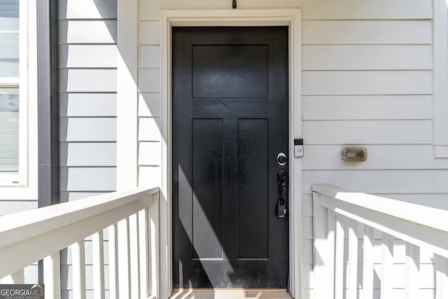 view of doorway to property