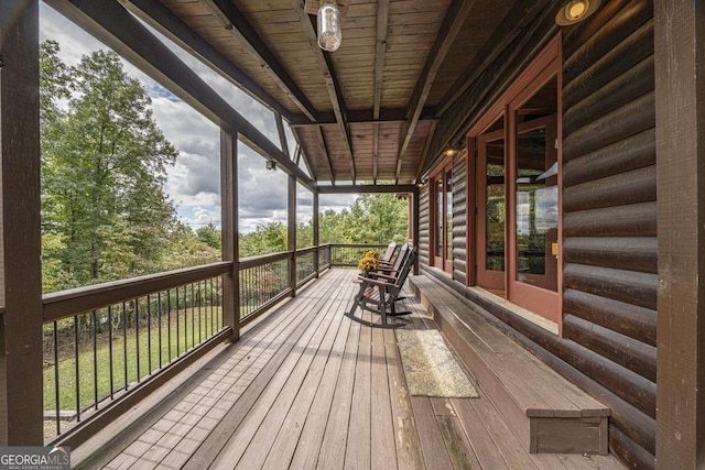 view of wooden terrace