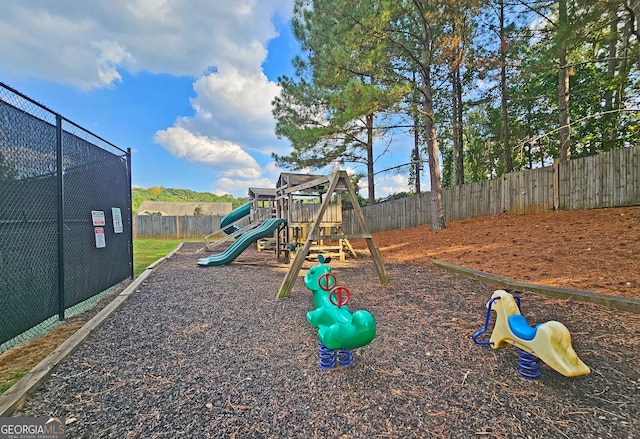 view of play area