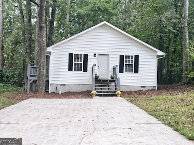 view of bungalow