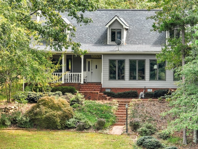 view of front of home featuring a porch