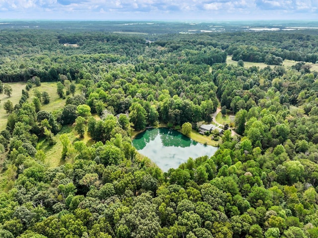 4394 Holly Springs Rd, Pendergrass, GA 30567 - birds eye view of property featuring a water view and a forest view