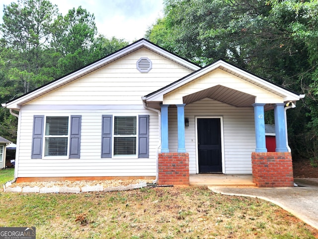 view of front of house with covered porch