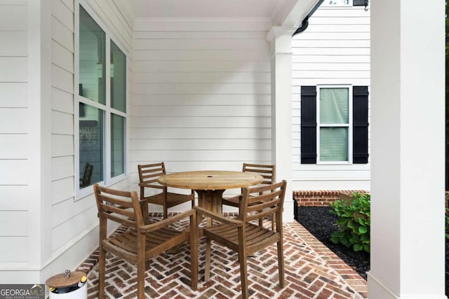 view of patio featuring covered porch