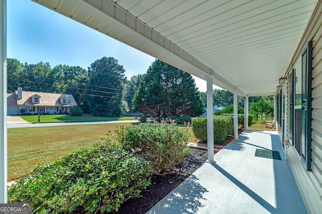 view of patio / terrace featuring covered porch