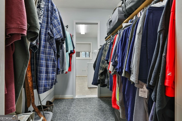 view of walk in closet