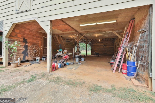 miscellaneous room with concrete flooring