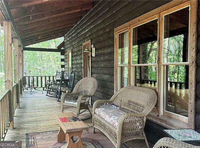 view of wooden deck