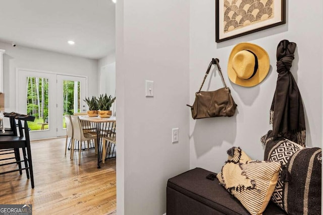 interior space featuring light hardwood / wood-style floors