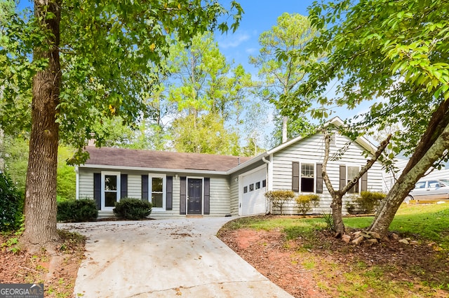 ranch-style house with a garage