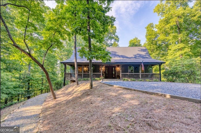 exterior space featuring a porch