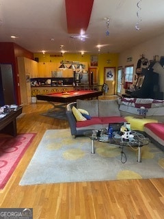 playroom featuring light hardwood / wood-style floors