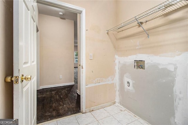 laundry room featuring hookup for a washing machine