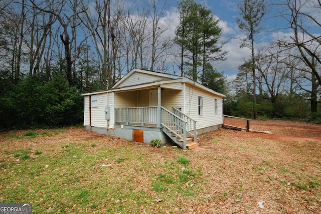 bungalow featuring a porch