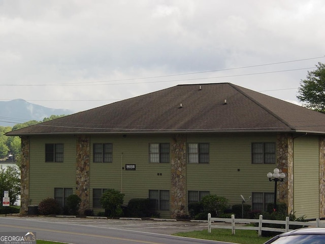 exterior space with a mountain view