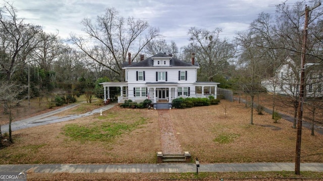 view of front of home with a porch