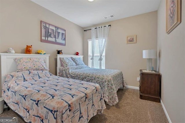 bedroom with carpet floors