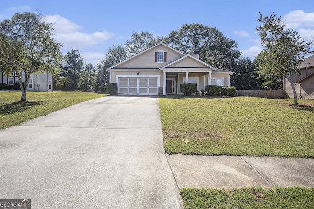 421 Bedford Xing, Mcdonough, GA 30253 - view of front of property featuring driveway, a garage, and a chimney
