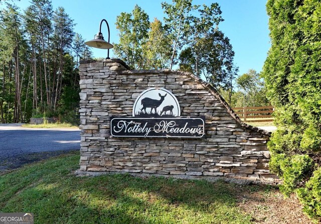 view of community sign