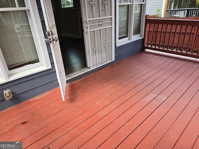 view of wooden terrace