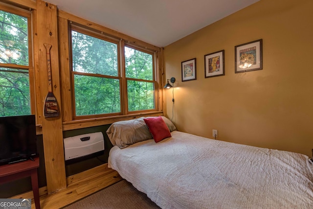 bedroom with multiple windows