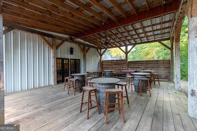1651 Mergendollar Rd, Good Hope, GA 30641 - wooden terrace with outdoor dining area