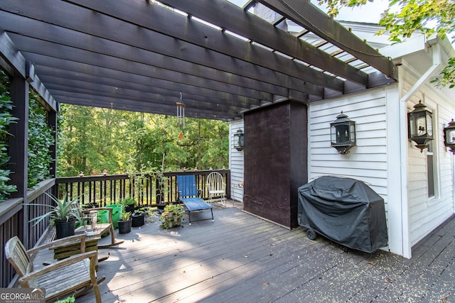 1651 Mergendollar Rd, Good Hope, GA 30641 - wooden deck featuring grilling area and a pergola