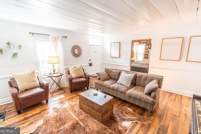 1651 Mergendollar Rd, Good Hope, GA 30641 - living area with a healthy amount of sunlight, wood-type flooring, and baseboards