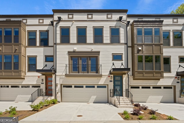 view of property featuring a garage