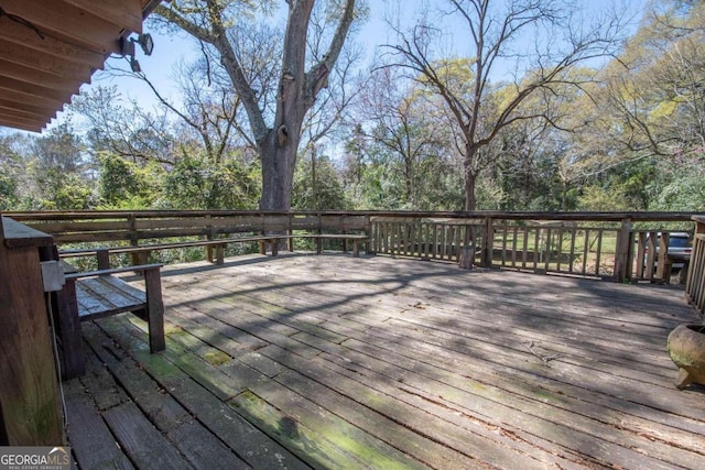 view of wooden terrace