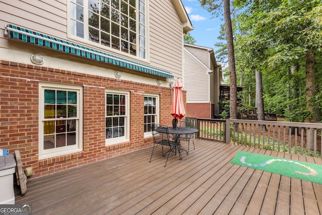 view of wooden deck