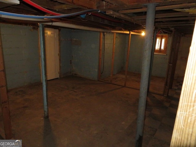 view of basement