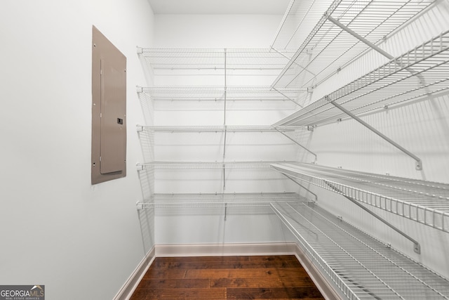 pantry with electric panel