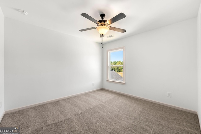 236 Westpark, Athens, GA 30606 - spare room with light colored carpet, baseboards, a smoke detector, and ceiling fan