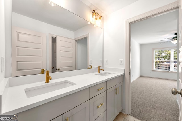 236 Westpark, Athens, GA 30606 - full bathroom with ceiling fan and double vanity