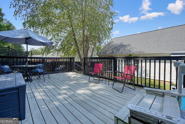 view of wooden terrace