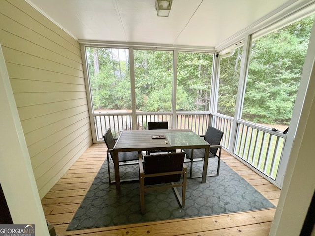 sunroom with plenty of natural light