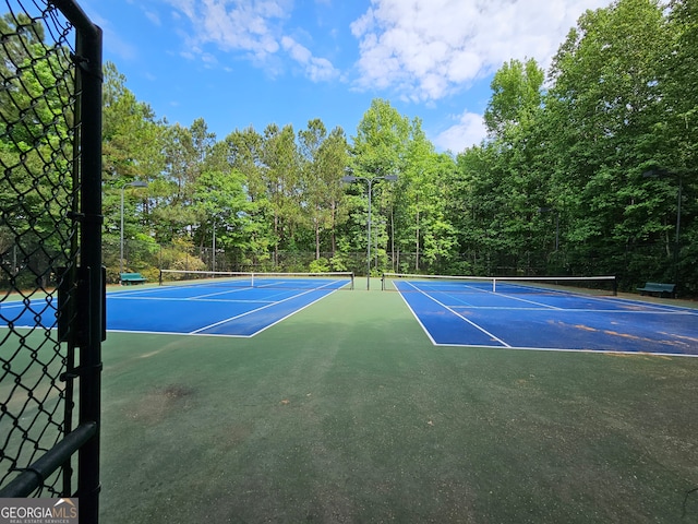 view of sport court