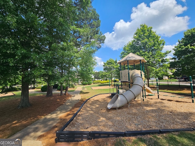 view of play area