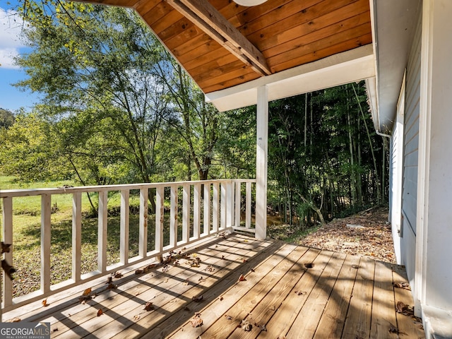 view of wooden terrace