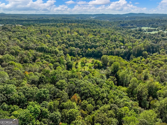 aerial view featuring a mountain view