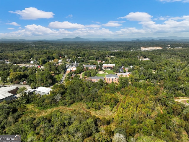 aerial view featuring a mountain view