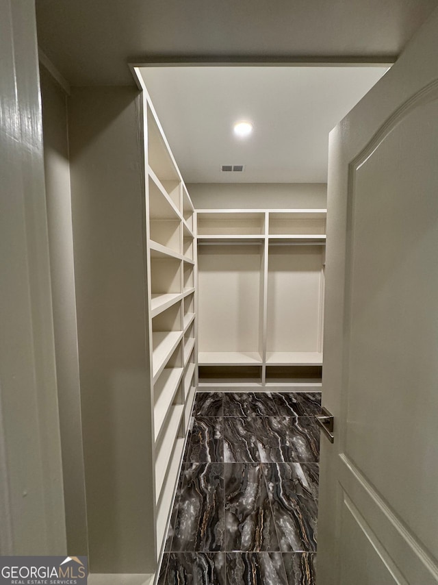 view of walk in closet