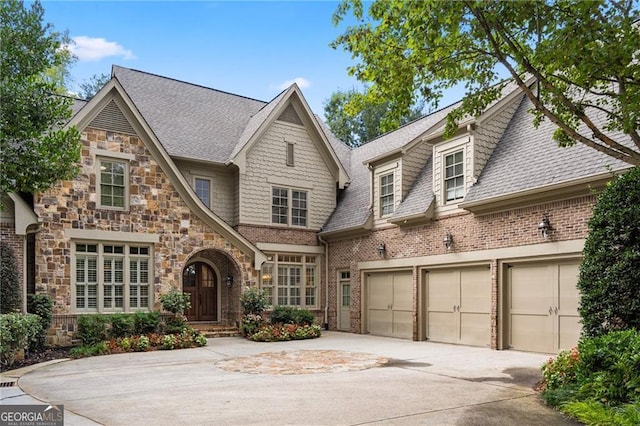 view of front of home featuring a garage